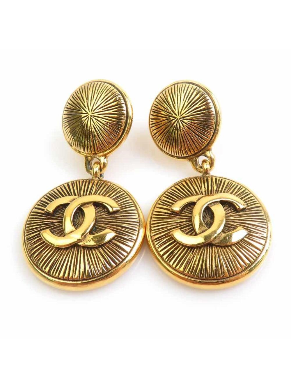 Auth Chanel Cc Logo Clip On Earrings #296990C42B